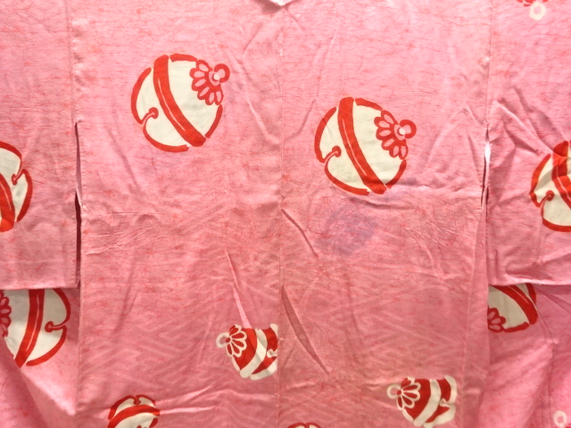  アンティーク　紋錦紗　鈴模様長襦袢